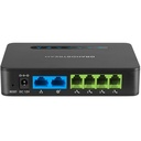 Grandstream HT814 : Puissant ATA à 4 ports FXS avec routeur NAT Gigabit.