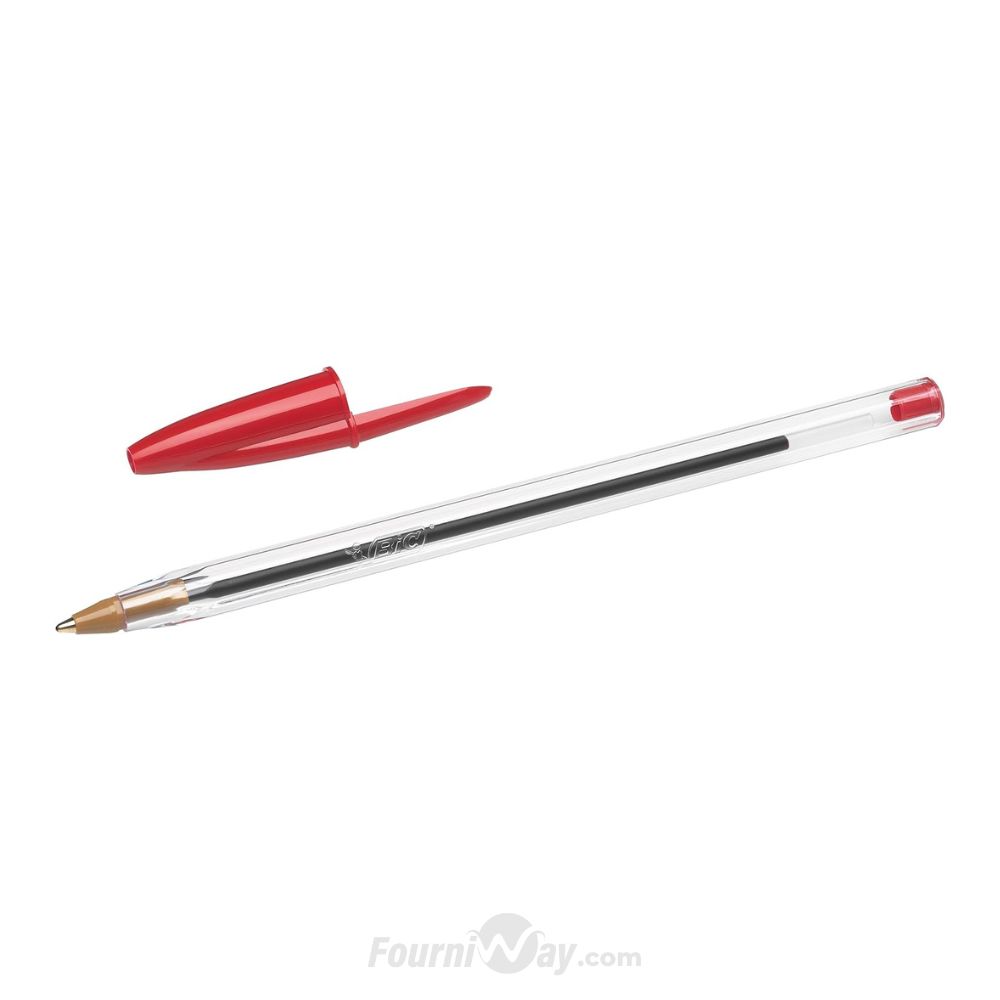 Boite 50 Stylo Bic Cristal Original ROUGE
