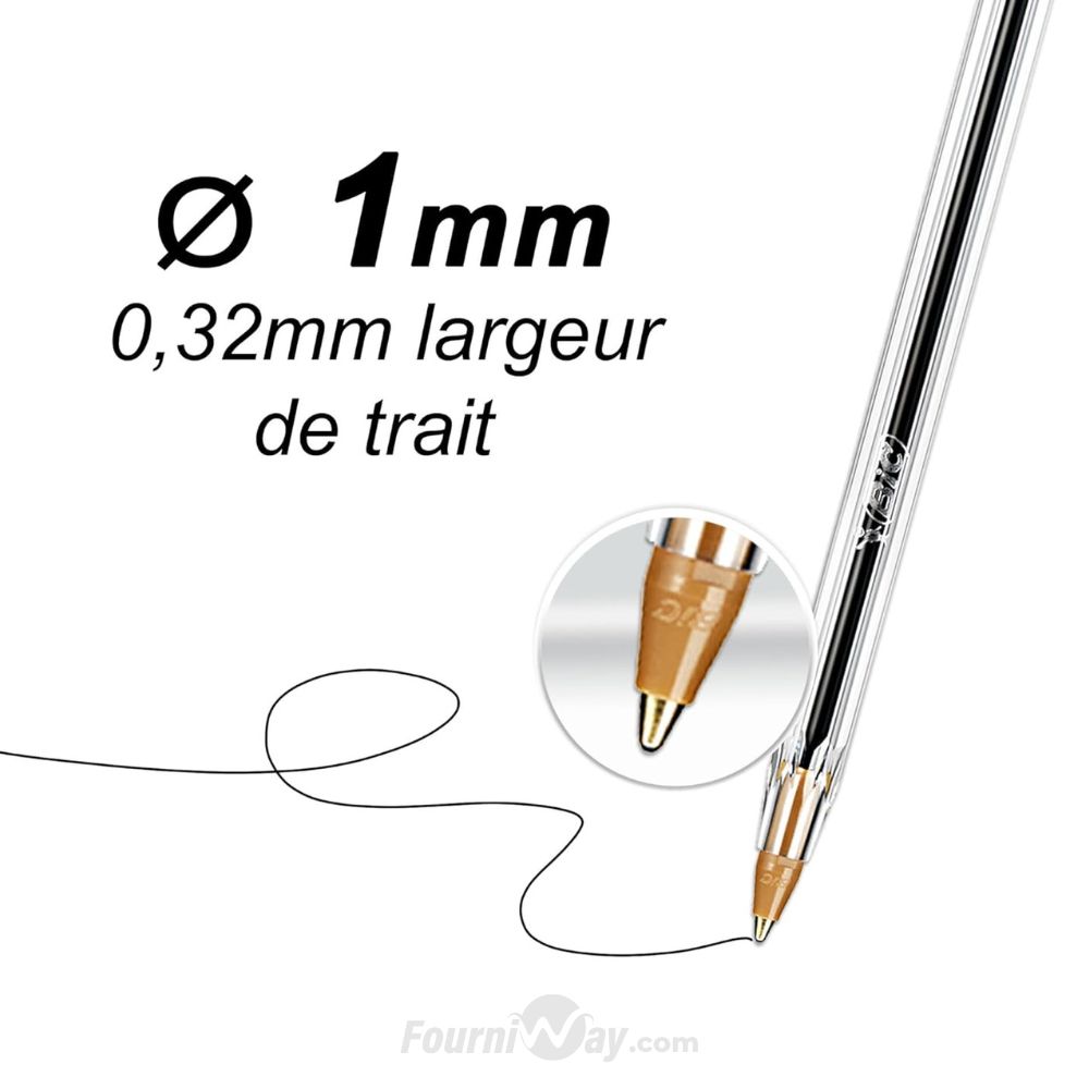 Boite 50 Stylo Bic Cristal Original ROUGE