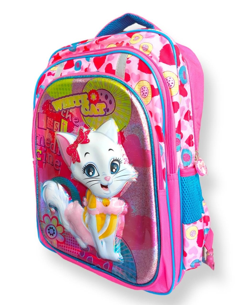 Cartable Rose white Cat
