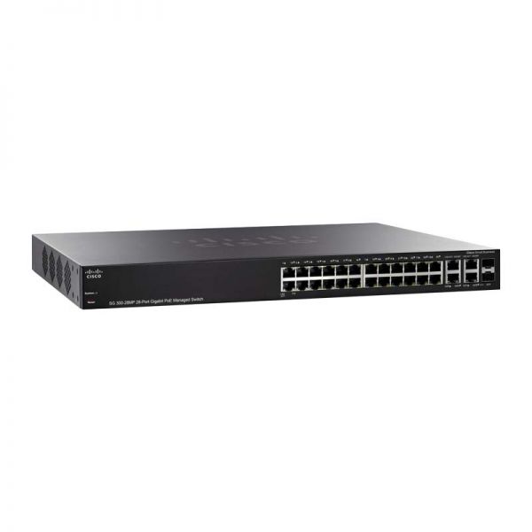 Switch SG300-28MP 28 Ports Gigabit Max-PoE, géré, avec kit de montage