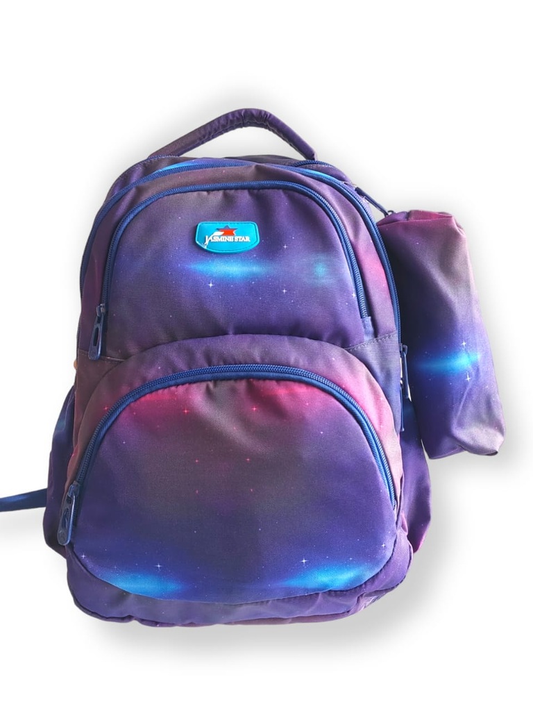 Cartable double , couleur Espace Jasmine star + trousse