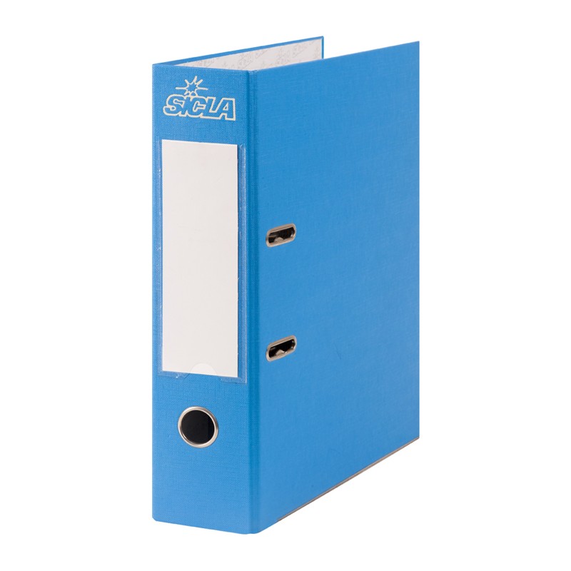 Classeur A Levier Simili Cuir Bleu Clair 32X28cm 8cm