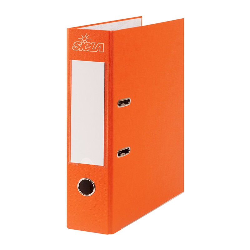 Classeur A Levier Simili Cuir Orange 32X28cm 8cm