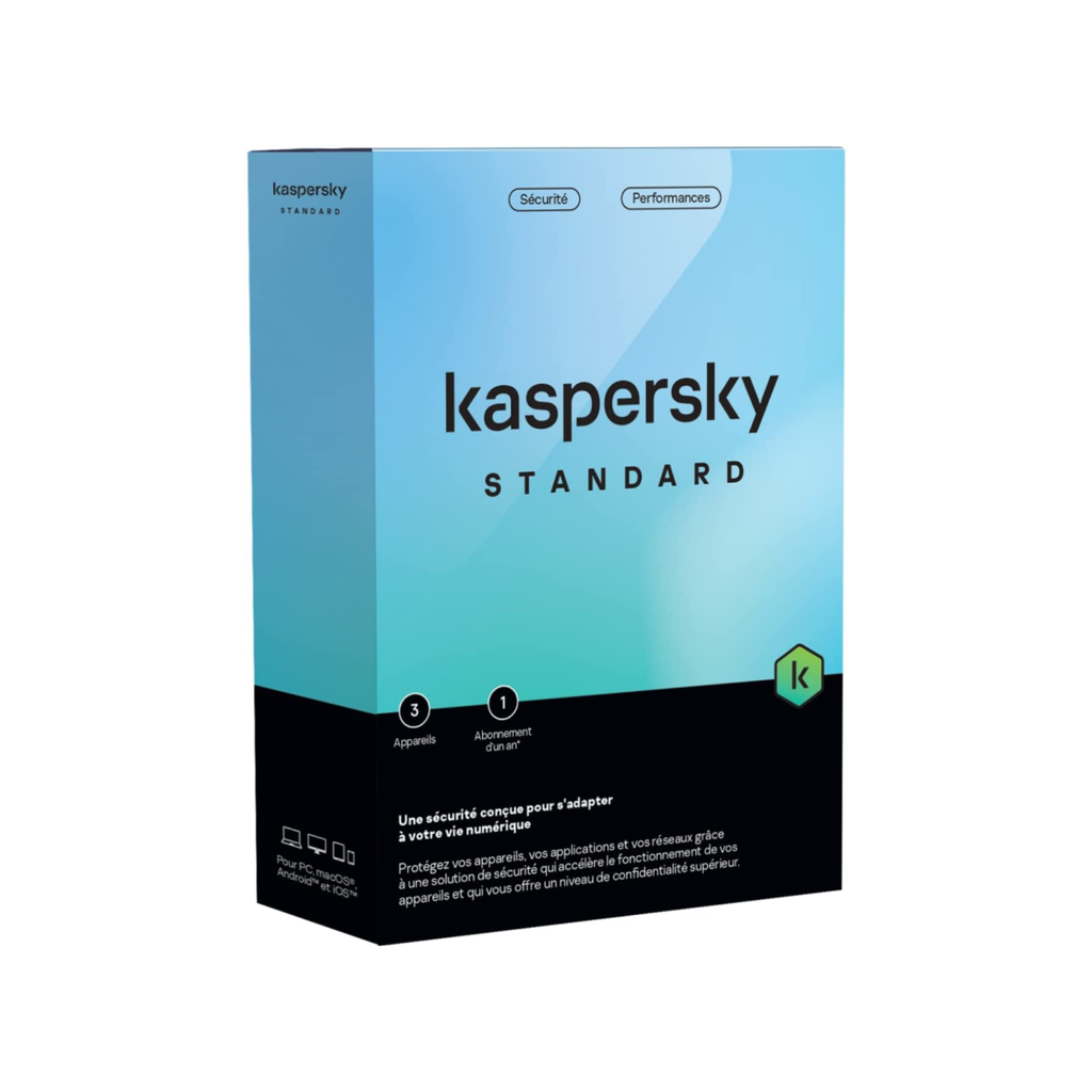 Anti-Virus Kaspersky Standard (Anti-Virus) - 3 Postes / 1 an